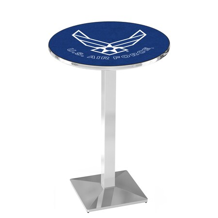 Holland Bar Stool Co 36" Chrome U.S. Air Force Pub Table L217C3628AirFor